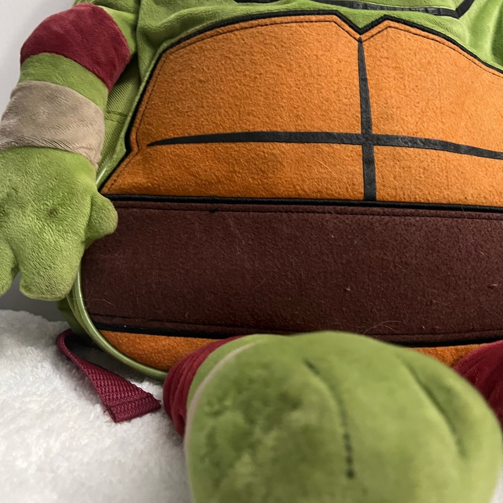 Plush Ninja Turtle Backpack - Green and Blue - Picture 3 of 13